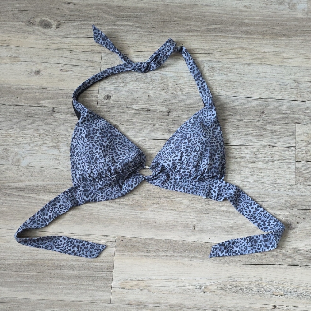 Leopard Print Bikini Top